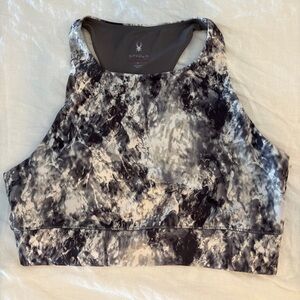 Spyder Women's Black & White Marble Sports Bra